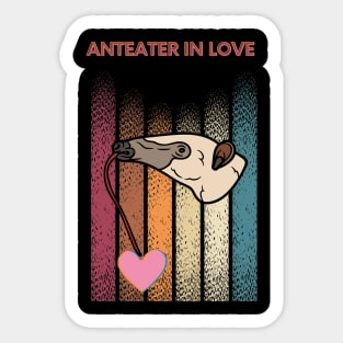 Funny Anteater in Love Sticker